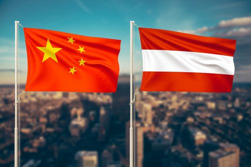 Flaggen - Österreich und China