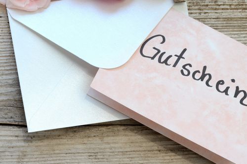 Gutschein mit Umschlag
